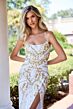Primavera Couture 4519 High Slit Scoop Neck Beaded Dress