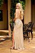 Primavera Couture 4519 High Slit Scoop Neck Beaded Dress