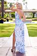 Primavera Couture 4524 Spaghetti Strap Beaded High Slit Dress