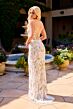 Primavera Couture 4524 Spaghetti Strap Beaded High Slit Dress