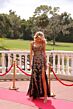 Primavera Couture 4525 Beaded Off-The-Shoulder High Slit Dress