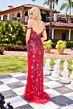Primavera Couture 4525 Beaded Off-The-Shoulder High Slit Dress