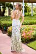 Primavera Couture 4527 Cutout Lace-Up Back Sleeveless Dress