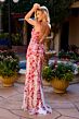 Primavera Couture 4533 Lace-Up Back Illusion Bodice Dress