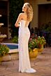 Primavera Couture 4535 High Slit Strapless Plunging Neck Dress