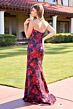Primavera Couture 4537 Strapless Floral High Slit Dress