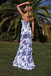 Primavera Couture 4537 Strapless Floral High Slit Dress