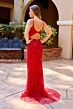 Primavera Couture 4539 Corset Bodice Cutout Back Dress