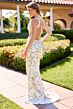 Primavera Couture 4541 Lace-Up Back Sleeveless High Slit Dress