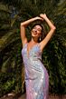 Primavera Couture 4542 Open Back Plunging Neckline Dress