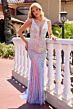 Primavera Couture 4542 Open Back Plunging Neckline Dress
