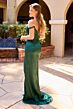 Primavera Couture 4545 High Slit Plunging Off-The-Shoulder Dress