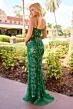 Primavera Couture 4549 Illusion Bodice Spaghetti Strap Dress