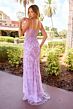 Primavera Couture 4549 Illusion Bodice Spaghetti Strap Dress