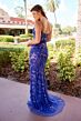 Primavera Couture 4549 Illusion Bodice Spaghetti Strap Dress