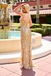 Primavera Couture 4550 Front Cutout High Slit Dress