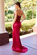 Primavera Couture 4556 High Slit Satin Skirt Dress