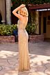 Primavera Couture 4560 High Slit Illusion Bodice Dress