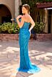 Primavera Couture 4560 High Slit Illusion Bodice Dress