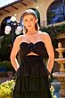 Primavera Couture 4563 Strapless Tiered Skirt A-Line Dress