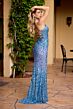 Primavera Couture 4567 Lace-Up Back Embellished Dress
