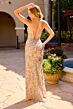 Primavera Couture 4568 High Slit Beaded Strapless Dress