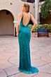 Primavera Couture 4593 Low Back Beaded V-Neck Dress