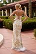 Primavera Couture 4594 Beaded Strapless Lace-Up Back Dress