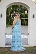 Primavera Couture 14073 Sleeveless Tiered Ruffle Skirt Dress