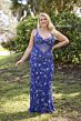 Primavera Couture 14079 Spaghetti Strap Basque Waist Dress
