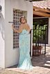 Primavera Couture 14081 Lace-Up Back Scoop Neck Dress