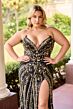 Primavera Couture 14103 Strapless Beaded Lace-Up Back Dress