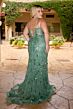 Primavera Couture 14106 Illusion Bodice Lace-Up Back Dress