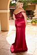 Primavera Couture 14107 Satin Skirt High Slit Dress
