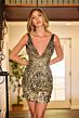 Primavera Couture 4417 Paillettes Skirt Backless Dress