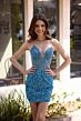 Primavera Couture 4441 Sequin Skirt Lace-Up Back Dress