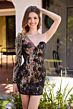 Primavera Couture 4451 One Sleeve Backless Lace Dress