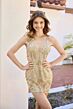 Primavera Couture 4484 Criss Cross Back V-Neck Dress