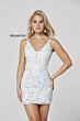 Primavera Couture 3539 Plunging Neckline Backless Floral Dress