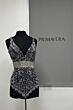 Primavera Couture 3563 Plunging Neckline Floral Beaded Dress