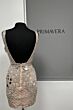 Primavera Couture 3702 Backless V-Neck Embellished Dress