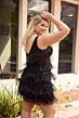Primavera Couture 14092 Ruffle Skirt Low V-Back Plus Size Dress