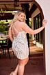 Primavera Couture 14093 Scoop Neckline Embellished Plus Size Dress