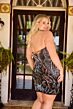 Primavera Couture 14094 Floral Beadwork Strapless Plus Size Dress