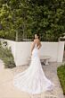 Primavera Couture 11103 Long Train Plunging Neck Wedding Gown