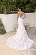 Primavera Couture 11103 Long Train Plunging Neck Wedding Gown