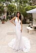 Primavera Couture 11109 Scalloped Train Bare Back Wedding Dress