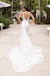 Primavera Couture 11109 Scalloped Train Bare Back Wedding Dress