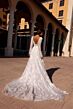 Primavera Couture 11111 Plunging Neckline Long Sleeve Bridal Dress