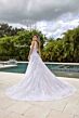 Primavera Couture 11141 Sheer Sides Plunging Neckline Bridal Gown